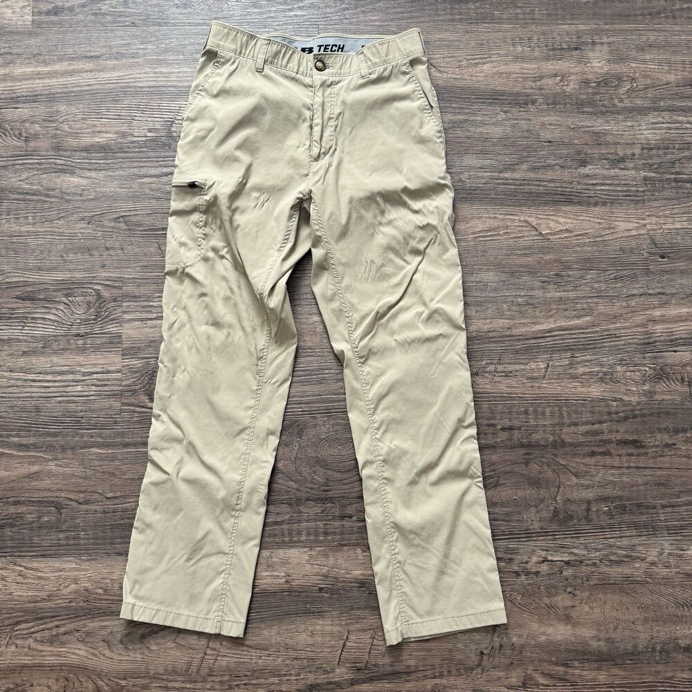 UB TECH Men's Activewear Pants Khaki 34x32 Nylon Spandex Stretch Performance